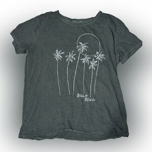 Billabong Women's Charcoal Palm Tee